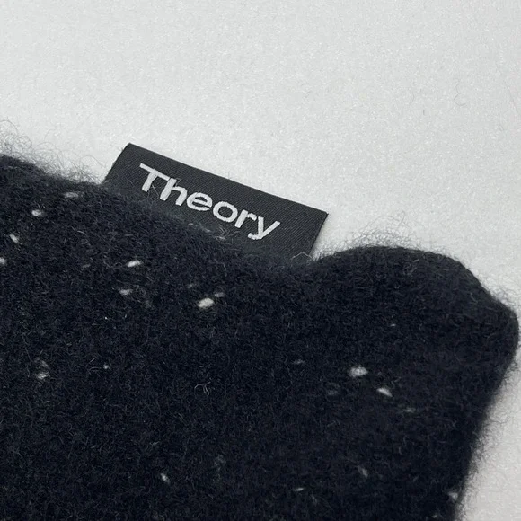 Theory 100% Cashmere Black White Speckles Storage Travel Clothe Dust Pouch Bag - Picture 3 of 7